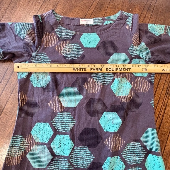 Bombay Paisley cotton linen blend pull over dress honeycomb pattern size M - Picture 13 of 16